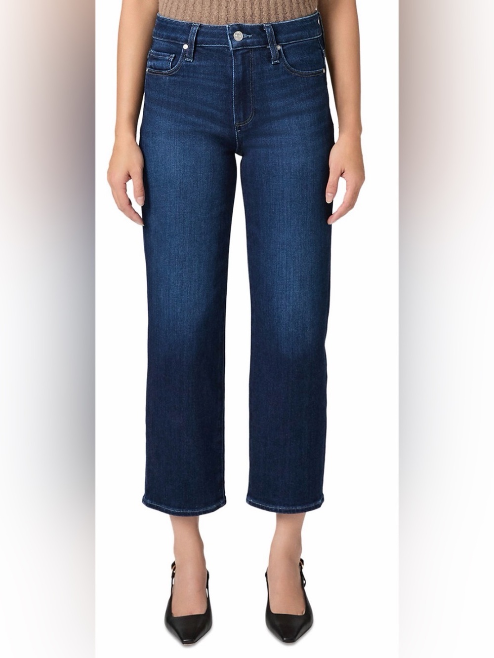 PAIGE Petites Mason Mid Rise Ankle Jeans - Cirques Blue - Picture 2 of 5